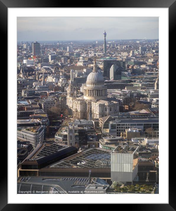 London View  Framed Mounted Print by Benjamin Brewty