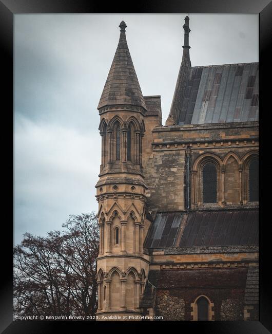 St Alban's Cathedral Framed Print by Benjamin Brewty