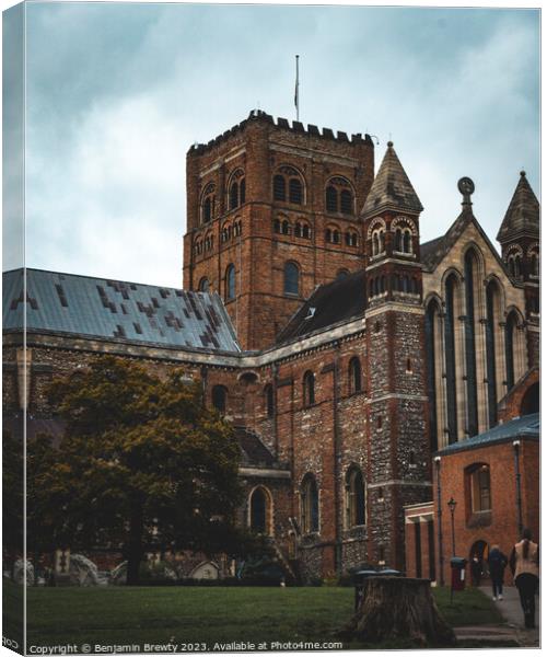 St Alban's Cathedral  Canvas Print by Benjamin Brewty