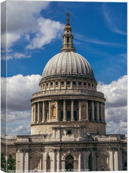 St Paul's Cathedral  Canvas Print by Benjamin Brewty