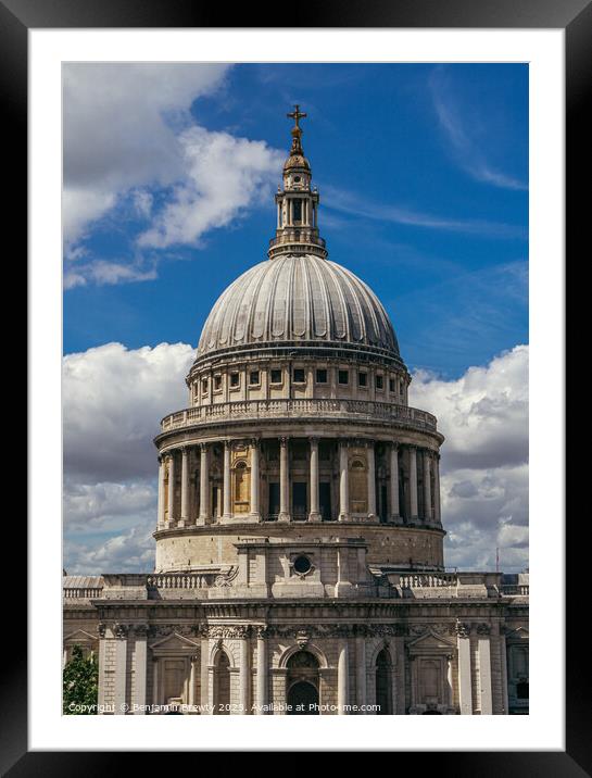 St Paul's Cathedral  Framed Mounted Print by Benjamin Brewty
