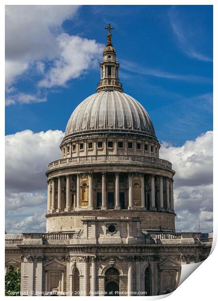St Paul's Cathedral  Print by Benjamin Brewty