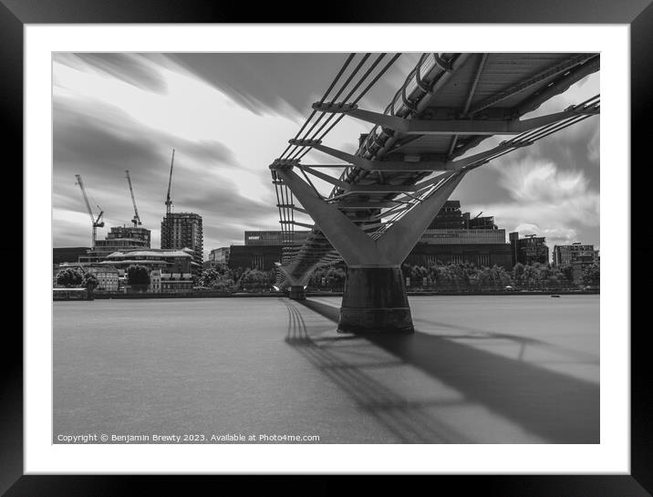 River thames Long Exposure  Framed Mounted Print by Benjamin Brewty