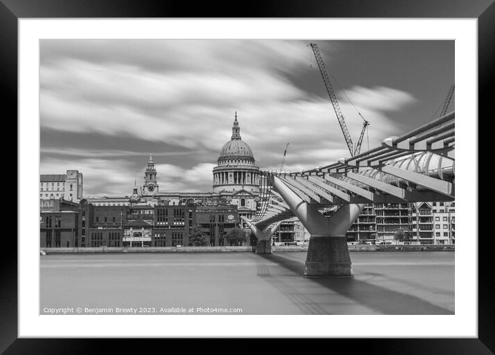 River Thames long Exposure  Framed Mounted Print by Benjamin Brewty