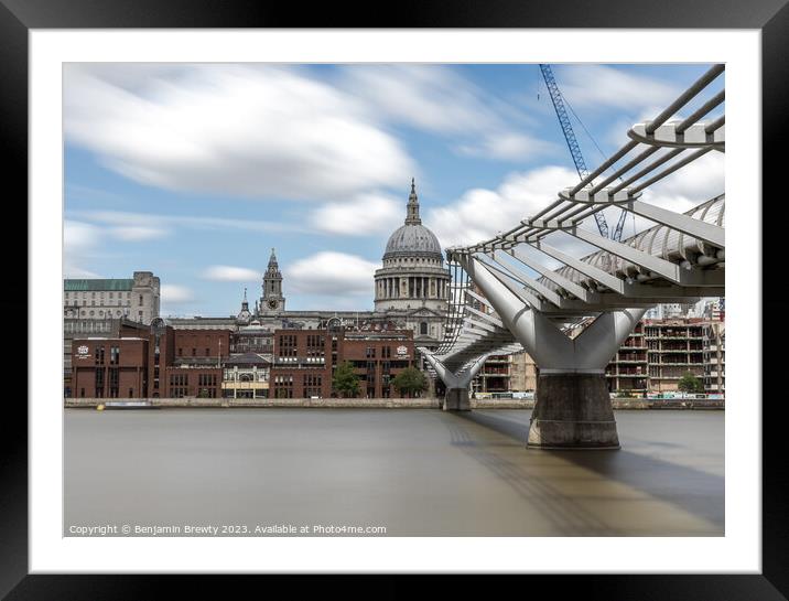 River Thames Long Exposure  Framed Mounted Print by Benjamin Brewty