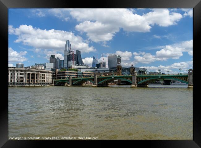 RIver Thames Framed Print by Benjamin Brewty