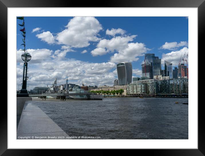 London Skyline  Framed Mounted Print by Benjamin Brewty