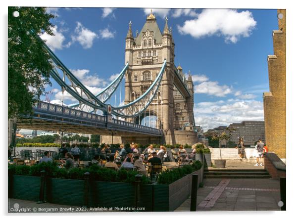 Tower bridge  Acrylic by Benjamin Brewty