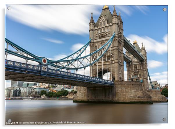 Tower Bridge Long Exposure  Acrylic by Benjamin Brewty