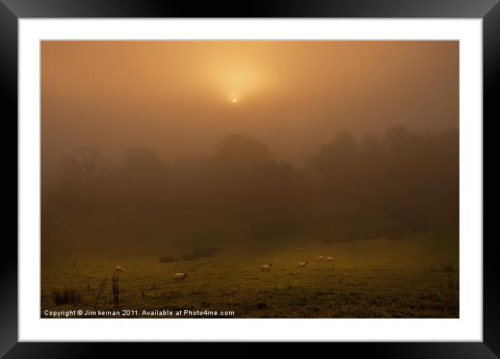 A Misty Morning Framed Mounted Print by Jim kernan