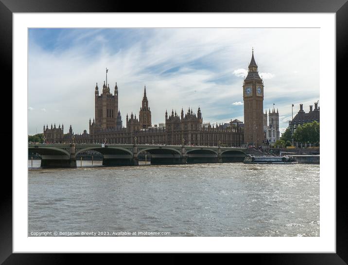 Big Ben & Parliament  Framed Mounted Print by Benjamin Brewty
