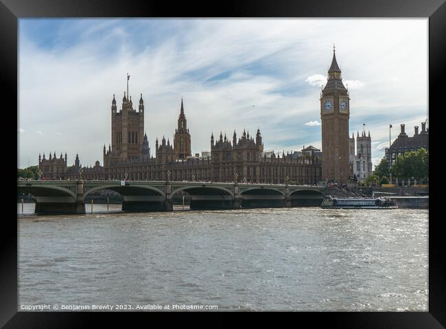 Big Ben & Parliament  Framed Print by Benjamin Brewty