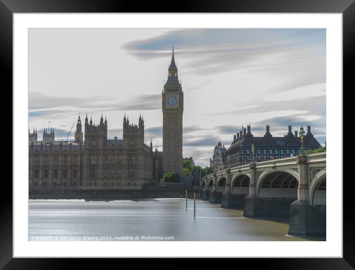 London Long Exposure  Framed Mounted Print by Benjamin Brewty