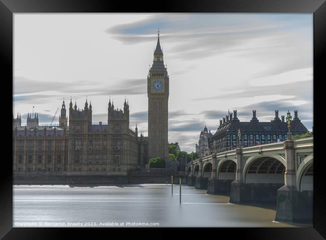 London Long Exposure  Framed Print by Benjamin Brewty