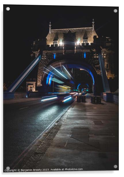 Tower Bridge Long Exposure Acrylic by Benjamin Brewty