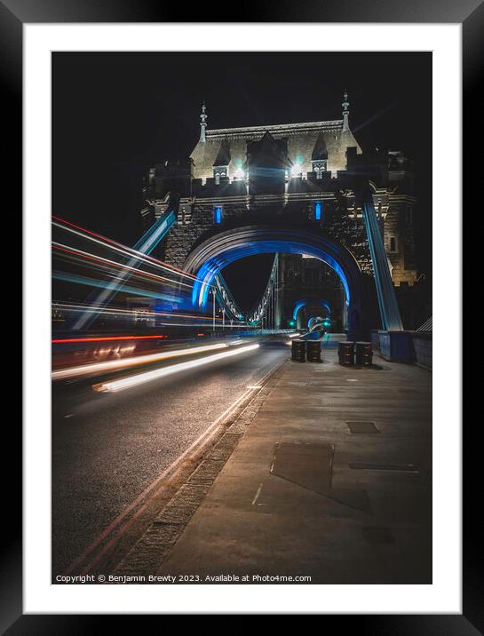 Tower Bridge Long Exposure  Framed Mounted Print by Benjamin Brewty