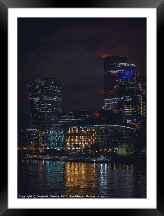 London Skyline  Framed Mounted Print by Benjamin Brewty