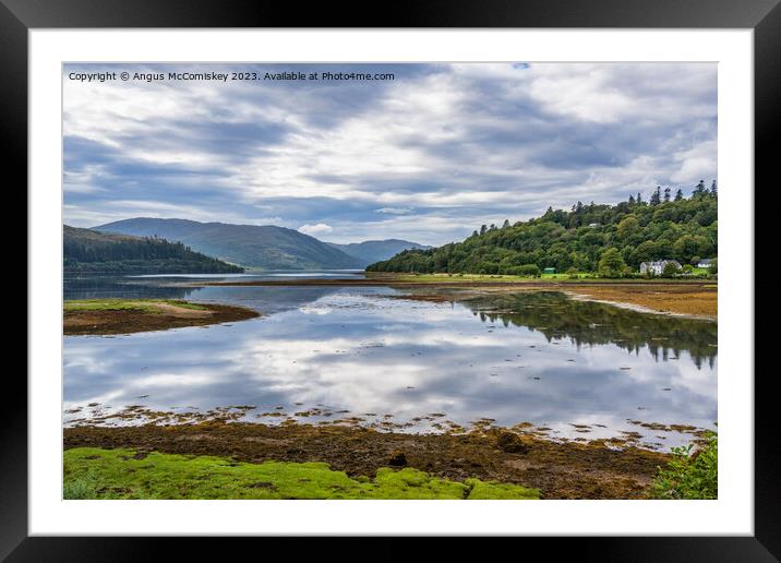 Loch Sunart on the Ardnamurchan Peninsula Framed Mounted Print by Angus McComiskey