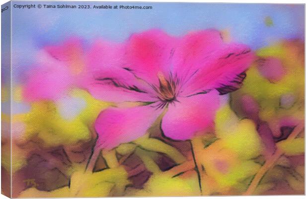 Pretty Pink Flower Canvas Print by Taina Sohlman