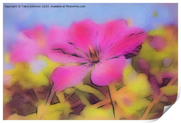 Pretty Pink Flower Print by Taina Sohlman