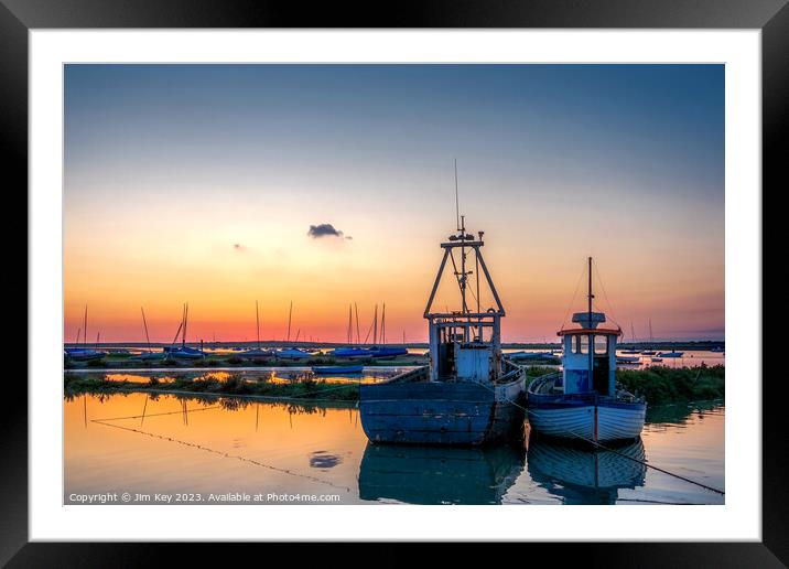 Mow Creek Brancaster at Sunset  Framed Mounted Print by Jim Key