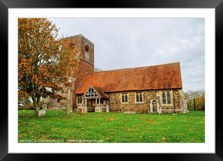 St Nicholas Tolleshunt Major Essex Framed Mounted Print by Diana Mower