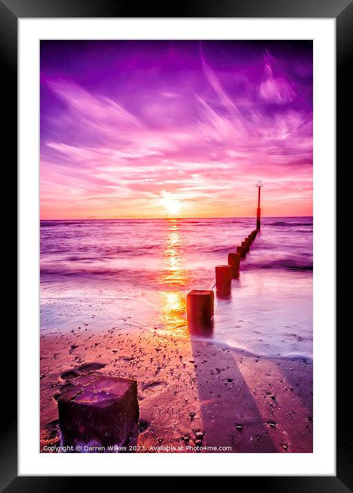 Rhyl North Wales Sunset Framed Mounted Print by Darren Wilkes