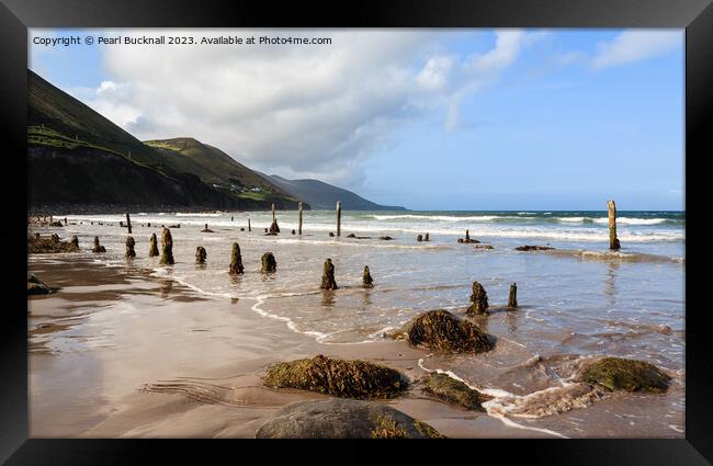 Ross Strand on Ring of Kerry Ireland Framed Print by Pearl Bucknall