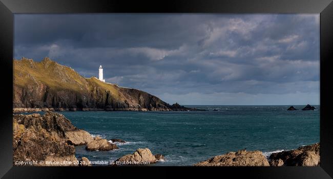 Start Point Lighthouse Panorama Framed Print by Bruce Little