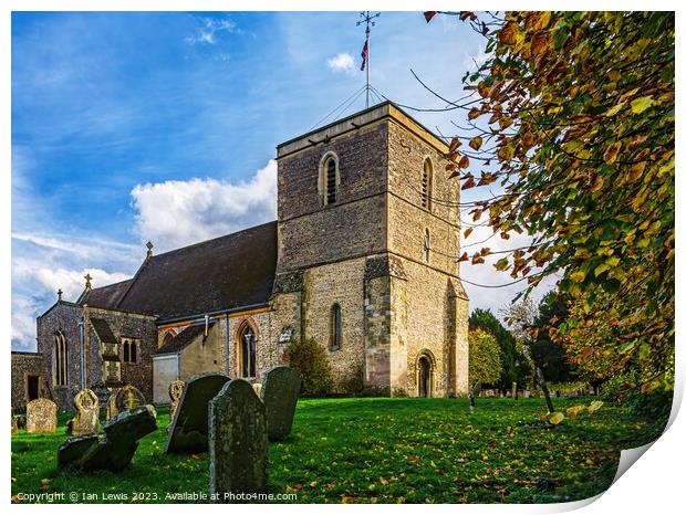 Church of St Mary Kintbury Print by Ian Lewis