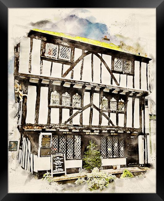 The Cherub Inn - Watercolour Framed Print by Graham Lathbury