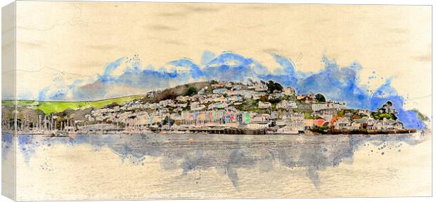 Kingswear, Devon - Watercolour Canvas Print by Graham Lathbury