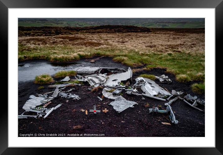 The Wreck of F86E Sabre 2 Framed Mounted Print by Chris Drabble