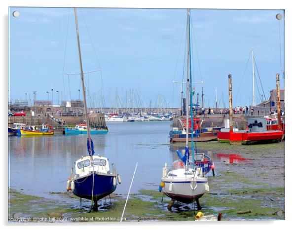 Harbour Brixham, Devon. Acrylic by john hill