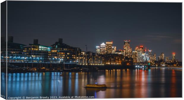 London Long Exposure  Canvas Print by Benjamin Brewty