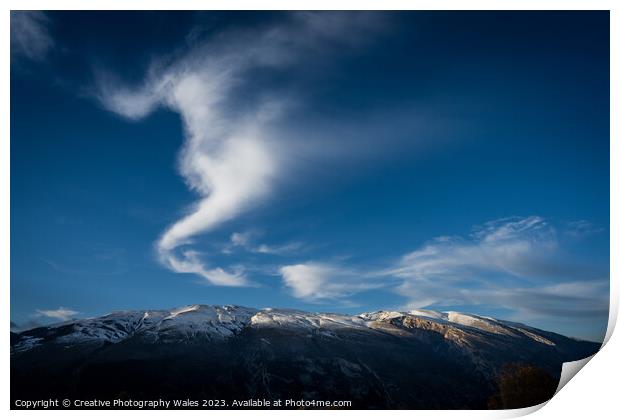 Monte Porrara ridge winter landscapes, The Abruzzo, Italy Print by Creative Photography Wales