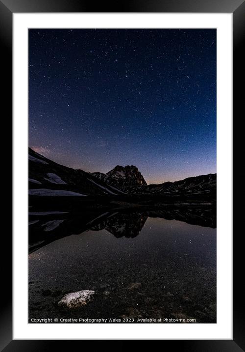 Night Sky at Gran Sasso National Park, The Abruzzo, Italy Framed Mounted Print by Creative Photography Wales