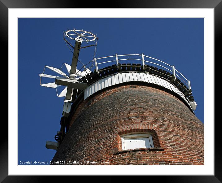 Thaxted Windmill Framed Mounted Print by Howard Corlett