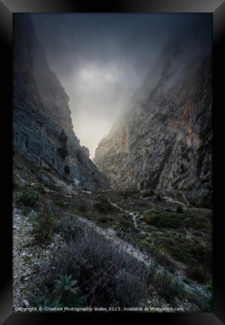 Vallone di San Martino Gorge, The Abruzzo, Italy Framed Print by Creative Photography Wales