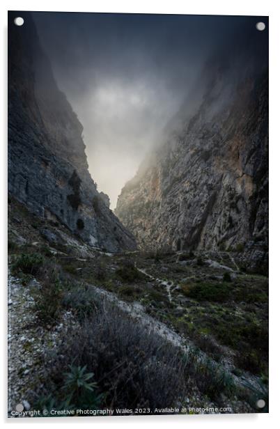 Vallone di San Martino Gorge, The Abruzzo, Italy Acrylic by Creative Photography Wales