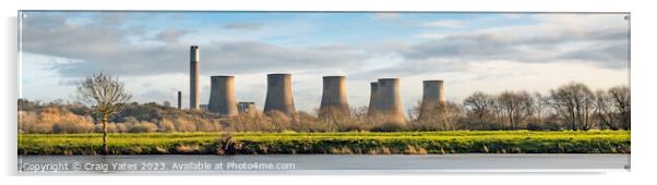 Radcliffe On Soar Power station Nottingham Acrylic by Craig Yates