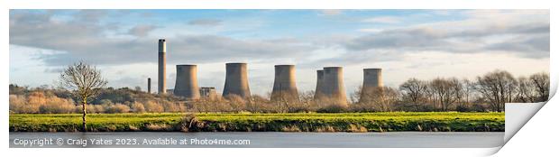 Radcliffe On Soar Power station Nottingham Print by Craig Yates