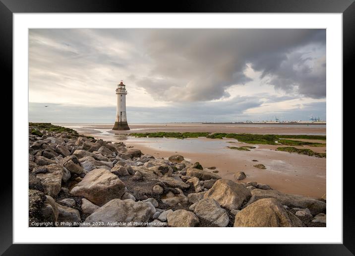 New Brighton Lighthouse Framed Mounted Print by Philip Brookes