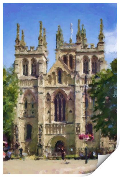 Selby Abbey Digital Art Print by Glen Allen