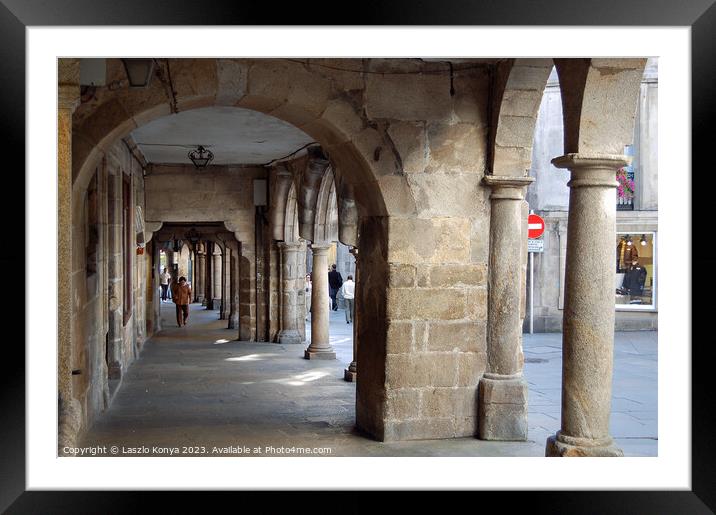 Canton do Toural - Santiago de Compostela Framed Mounted Print by Laszlo Konya
