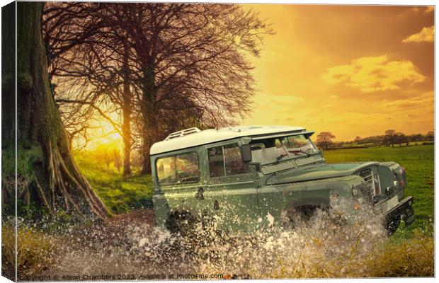 Land Rover  Canvas Print by Alison Chambers