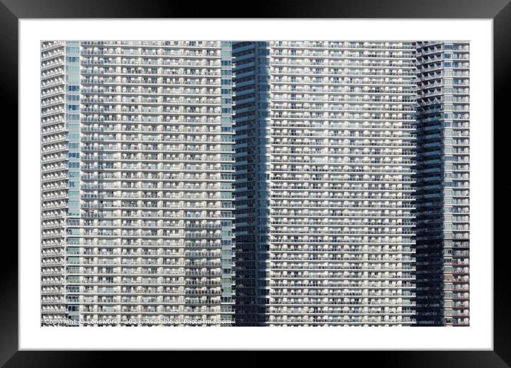 Dense urban living in Tokyo Framed Mounted Print by Lensw0rld 