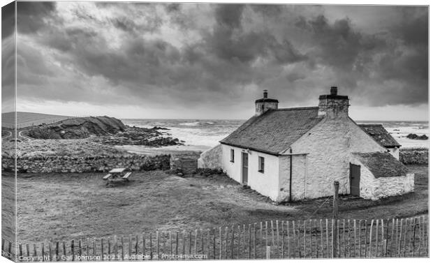 Rough weather off the Isle of Anglesey North Wales Canvas Print by Gail Johnson