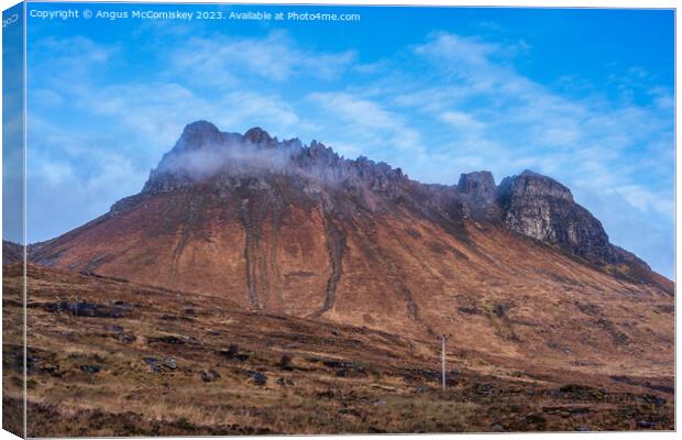 Ragged ridge of Stac Pollaidh, Coigach Peninsula Canvas Print by Angus McComiskey