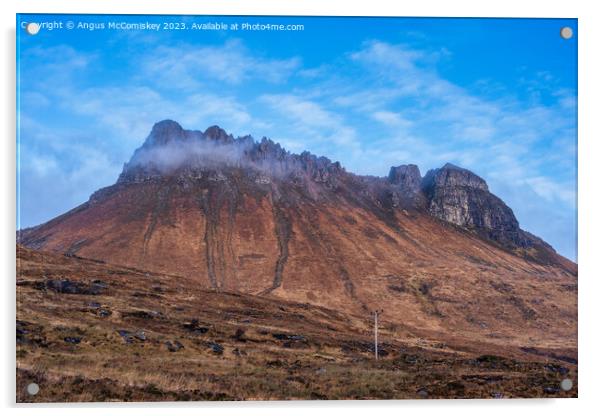 Ragged ridge of Stac Pollaidh, Coigach Peninsula Acrylic by Angus McComiskey